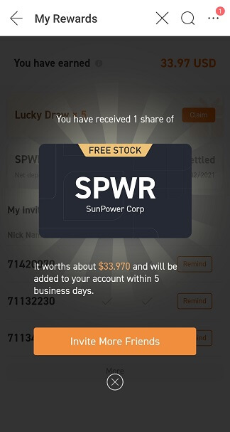 Moomoo free stock award