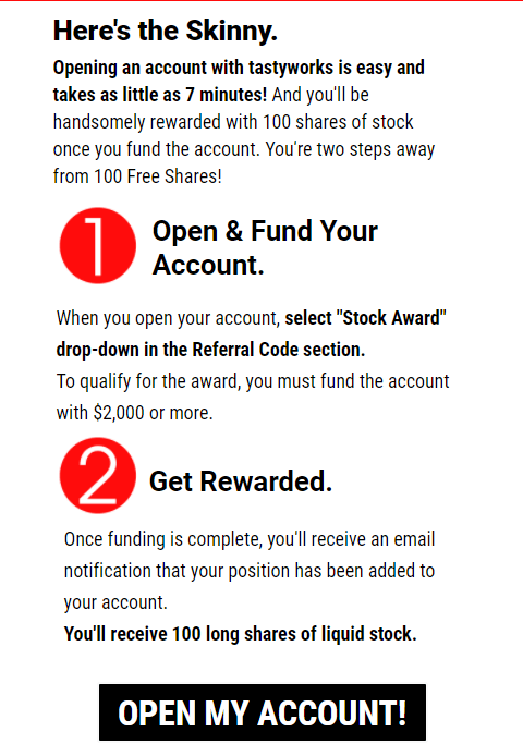 tastyworks - how to get free stocks