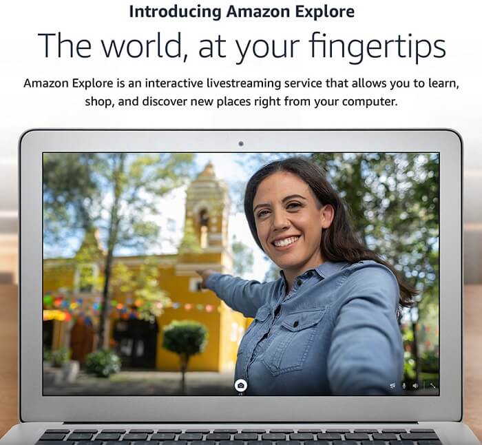 Amazon Explore landing page