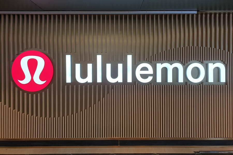 Lululemon logo on wall hero image