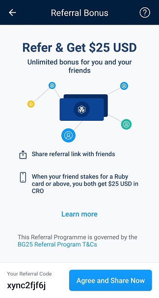 Crypto.com referral bonus