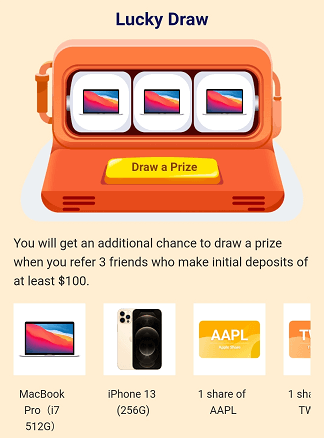 TradeUP Referral Bonus: Lucky Draw