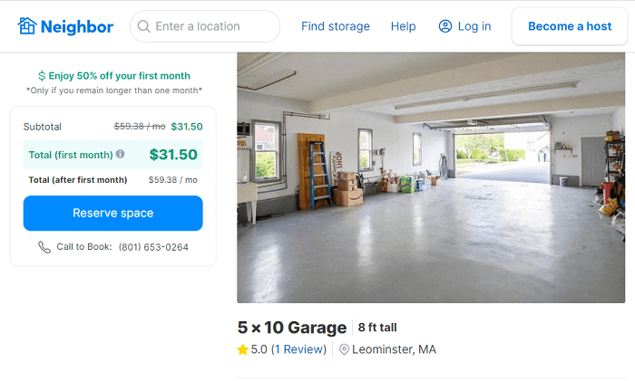 Neighbor Promo Code: Garage Self Storage