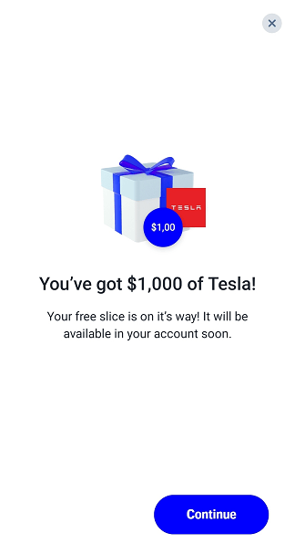 Public Free Stock Offer: $1,000 TSLA