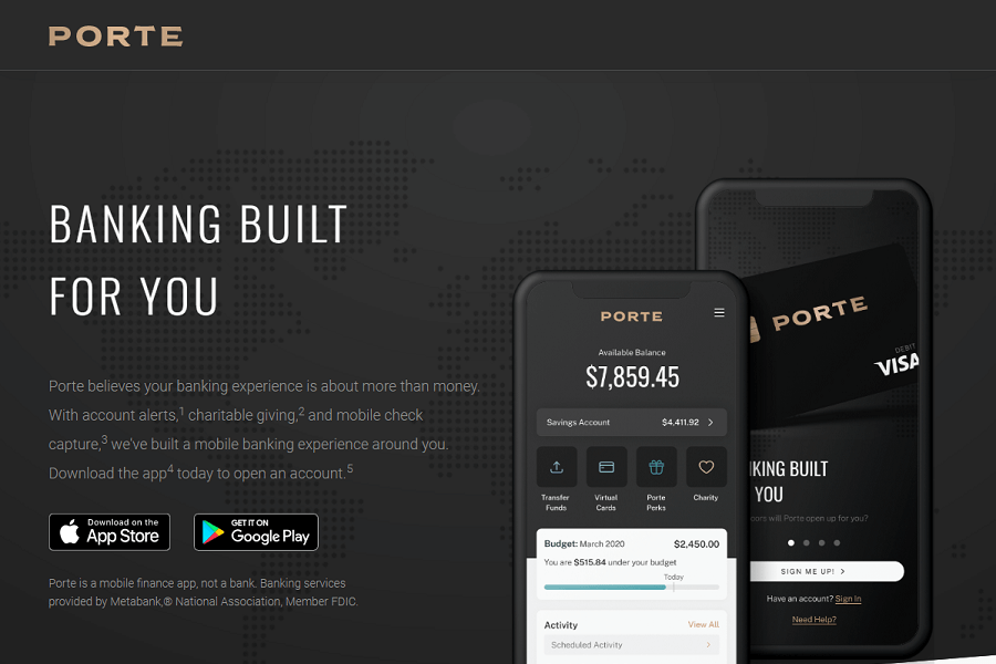 Porte Banking Promotions hero image