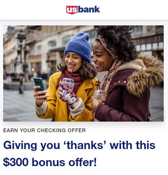 U.S. Bank $300 Checking Account bonus