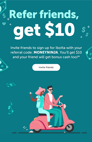 Ibotta Referral Bonus: MONEYNINJA