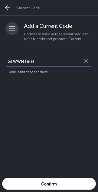 Current Referral Code GLWWNT964
