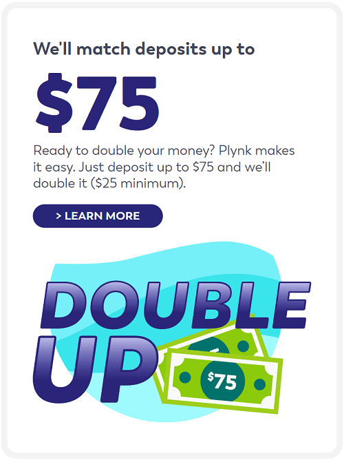 Plynk Deposit Match offer