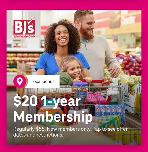 BJ's Membership: $20 T-Mobile Tuesdays Offer