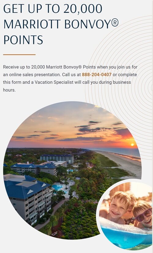 Marriott Vacation Club 20,000 Points Offer